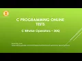 28 C Programing Bitwise Operators Online Test with Interview FAQ Questions and Answers