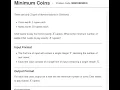 Minimum Coins Problem Code MINCOINSREQ