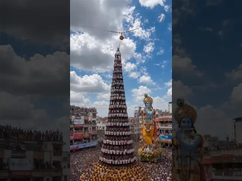 World’s tallest dahi handi.😨 || by Chandan sah tutorials.