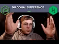 Diagonal Difference HackerRank Walkthrough Solution JavaScript