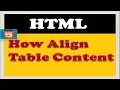 44 How to Align Table Content in HTML Hindi