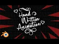 Hand Written Text Animation in Blender