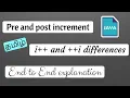- Pre and Post increment