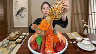 Mostly and Biggest Lobster, Prawns, Red shrimp, 주로 대형 사이즈의 랍스터, 새우, 붉은 새우| LIN VLOG먹방 #038