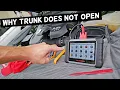 WHY TRUNK DOES NOT OPEN ON DODGE CHARGER TRUNK TAIL GATE WONT OPEN