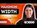 Maximum Width of Binary Tree DSA Series L 93