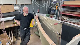 28 June 2022. Captain Grahn visits and helps with a video on the centerboard control lines