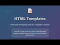 HTML Templates Client-Side Templating for Beginners