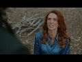 Bridget Regan in blue satin blouse and black leather skirt - The rookie