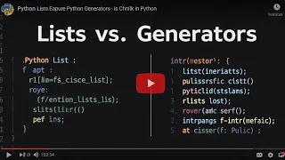 Lists vs Generators - When to Use in Python