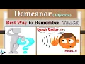 Demeanor How to Remember English vocabulary with tricks mnemonics synonyms antonyms examples
