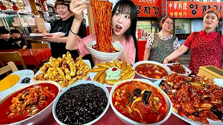 비빔짬뽕으로 유명한 중국집?🤔 볶음탕수 짜장면 군만두 탕수육 짬뽕 다 먹었습니다