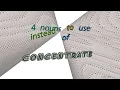 concentrate - 4 nouns which mean concentrate sentence examples