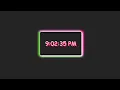 HTML CSS JavaScript Glowing Digital Clock