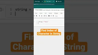 Find Index of Character in String
