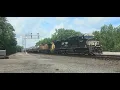 NS With UP Grain Train Marion Ohio Marion Union Station