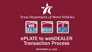 The ePLATE to webDEALER Transaction Process