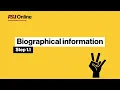 How to apply to ASU Online graduate school - Step 1 1 Biographical information