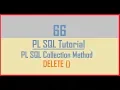 Tutorial 66 PL SQL Collection Method DELETE