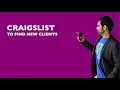 How to use craigslist to find freelance clients
