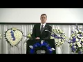 Gov Greitens speaks at Ofc Morton s funeral