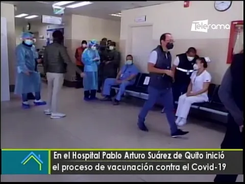 En el hospital Pablo Arturo Suárez de Quito inició el proceso de vacunación contra el covid-19