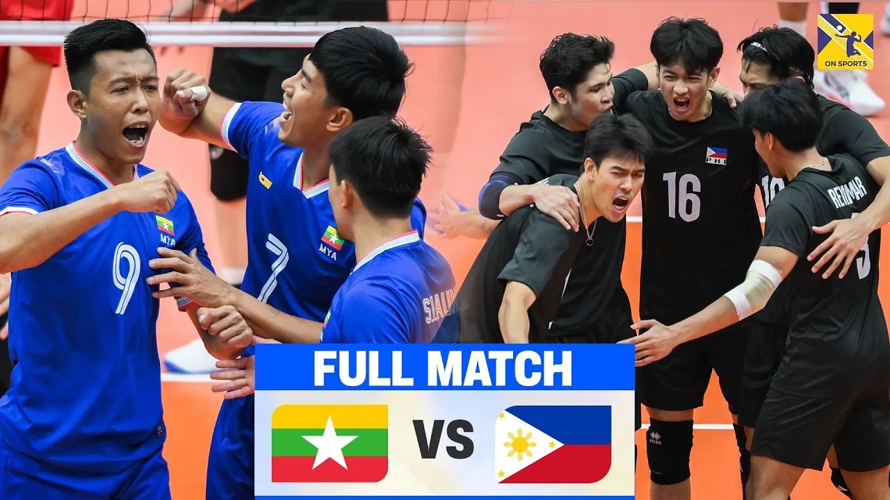 🔴FULL HD | MYANAMR vs. PHILIPPINES | Kyaw Hlaing Wai vs. Bryan Bagunas - Southeast Asia Volleyball