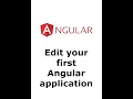 Angular Tutorial for Beginners Edit your first Angular application - part 2