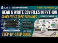 CSV File Reading and Writing in Python using csv module