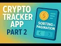 React Crypto Tracker App Part 2 Pagination Search Sorting in React
