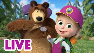 🔴 AO VIVO 👱‍♀️🐻 Masha e o Urso 🗺️ Pegadas no Mapa 👣🧭 Masha and the Bear