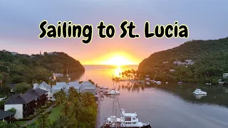 Sailing to a hurricane hole in St. Lucia. Episode 44