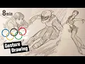 Gesture Drawing - Winter Olympic Sketch with me