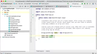 22 The ArrayList class in Java