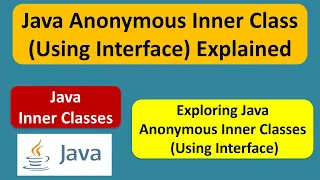 What is Anonymous inner class Java Anonymous inner class Using Interface Java Tutorial