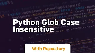 python glob case insensitive