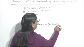 Program to find Factorial of a Number using Recursion in C Lec-44 C Programming Tutorial in Hindi