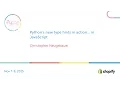 Python s new type hints in action in JavaScript Christopher Neugebauer