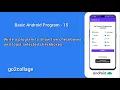 EP 15 Android Studio Basic Program I go2collage