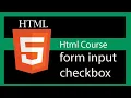 HTML 5 tutorial - form input type checkbox