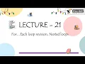 LEC 21 - Nested loops