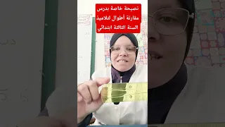 نصيحة خاصة بدرس مقارنة أطوال لتلاميذ السنة الثالثة ابتدائي اكسبلور رياضيات 