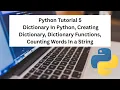 Lec 5 Dictionary in Python Python for Begineers