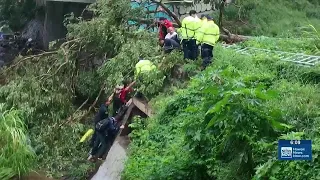 Multiple rescues unfold within minutes as streams rise roads flood on Oahu