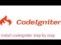 How to install codeigniter Step by Step PHP framework