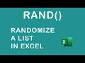 How to Randomize a List in Excel
