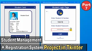 Tkinter Student Login Functionality Print ID Card win32api Python Part 7
