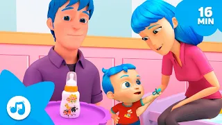 La Mamadera 🍼 Y Más Canciones Infantiles para Dormir 😴 16min | La Familia Blu