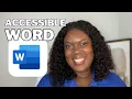 How to Make a Word Document Accessible Microsoft 365 Tutorial