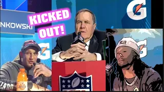 PFT Commenter Gets KICKED OUT From NFL Media Day After Interviewing Belichick Gronk Gurley More